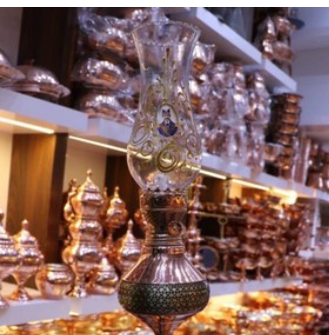 چراغ گرد سوز خاتم کاری