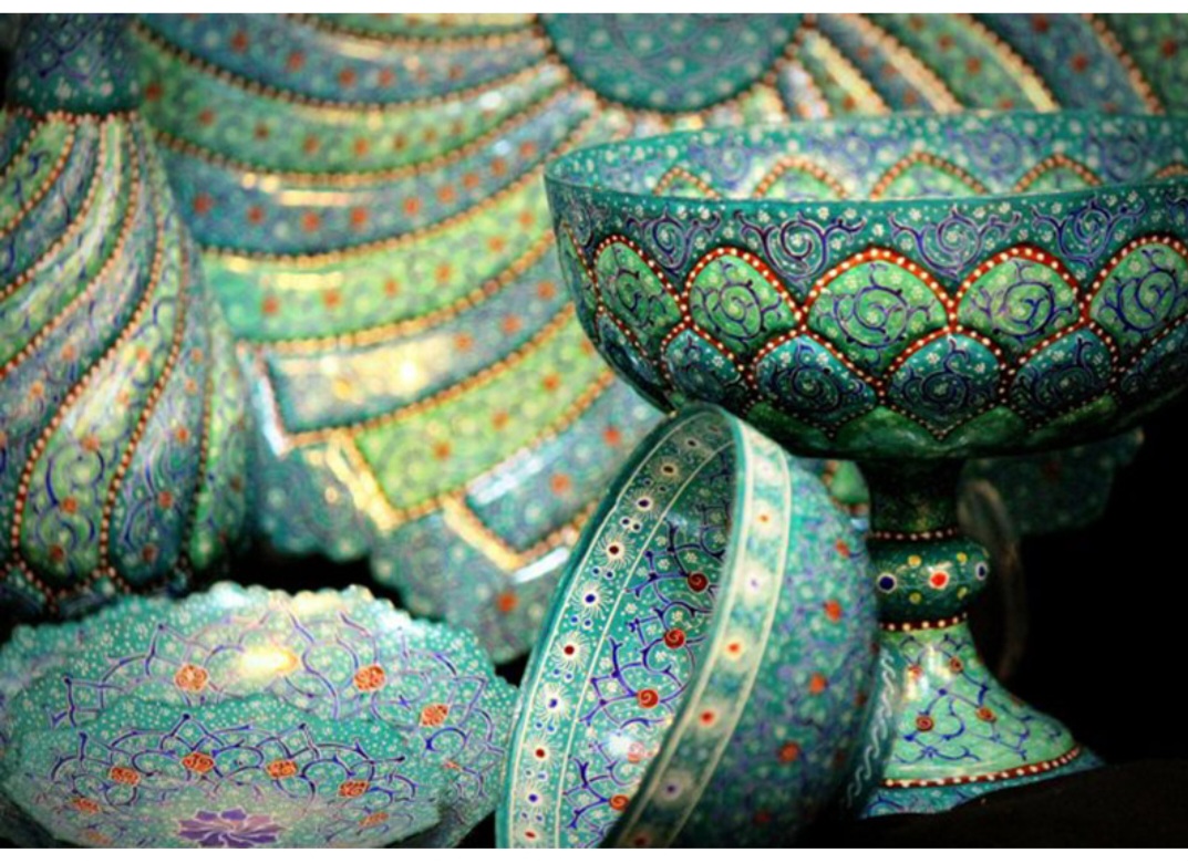 کاسه و آجیل خوری میناکاری